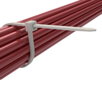 Cable corbatas de 15 cm x 3.6 mm de plata (100)
