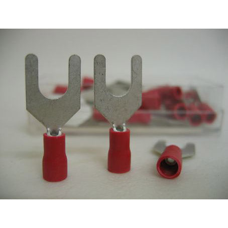 BOFIX Cable Shoe Amp Fork M6 Red (25st)