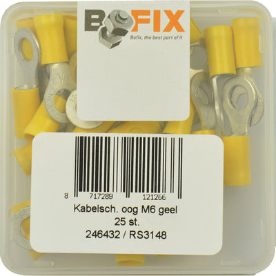 BOFIX Cable Shoe Amp Eye M6 Yellow (25st)