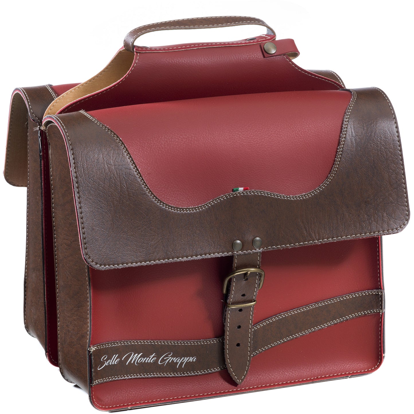 Monte Grappa Double Bag Onda Rood-Bruin