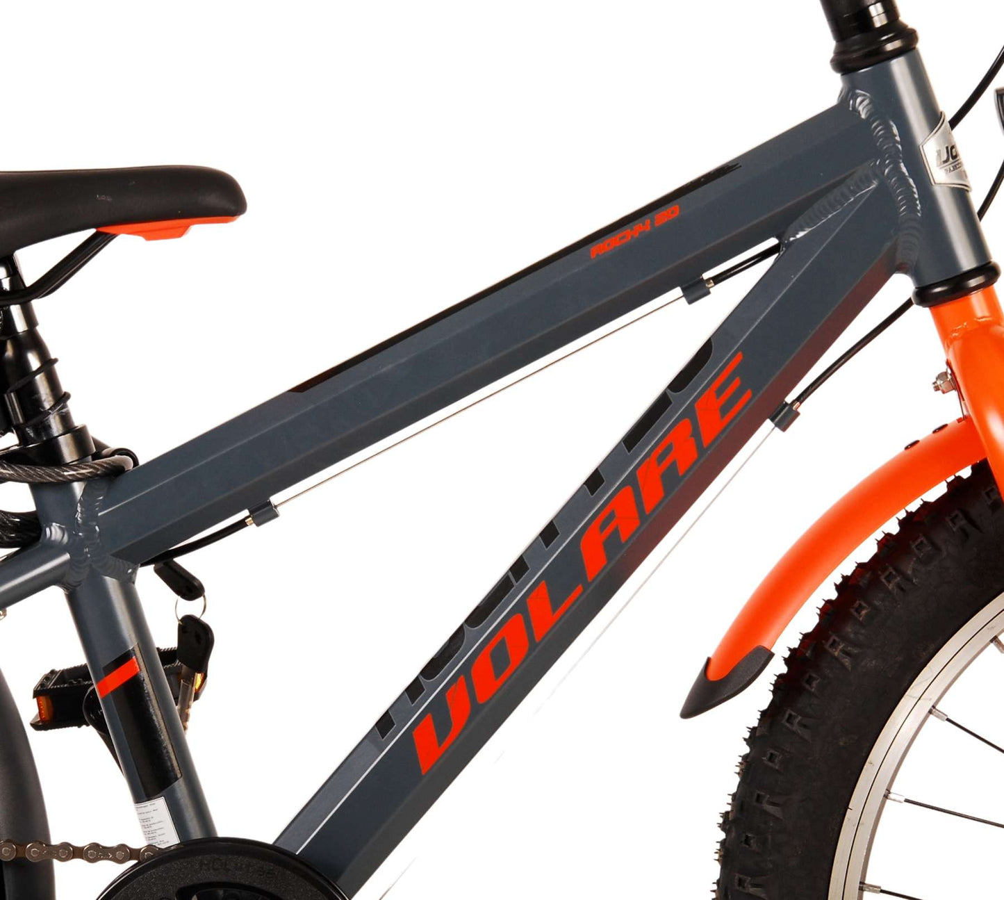 Bicicleta para niños Volare Rocky - 20 pulgadas - Naranja gris - 6 velocidades - Colección Prime