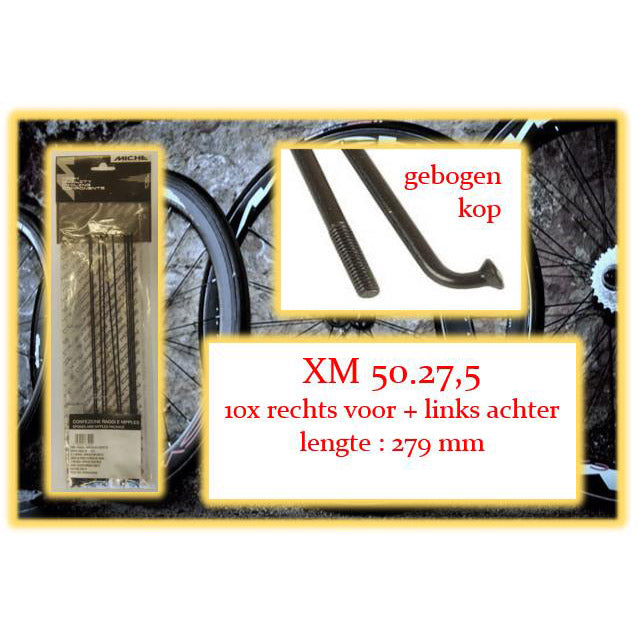 Miche Spaak+Nip. 10x RV+LA XM 50.27.5