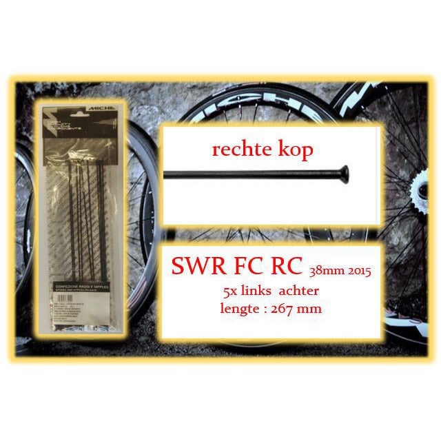 Miche Spaak+Nip. 5x LA SWR FC RC 38mm Carb 2015