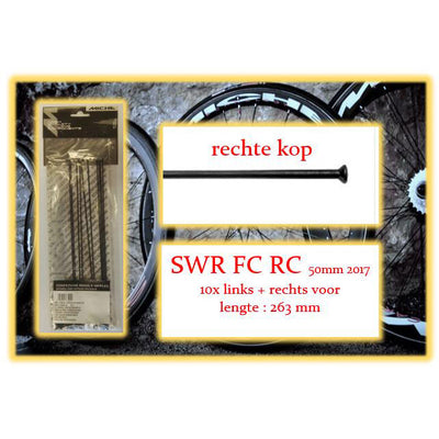 Miche Spaak+Nip. 10x LV+RV SWR FC RC 50 mm de alambre Rim 2017