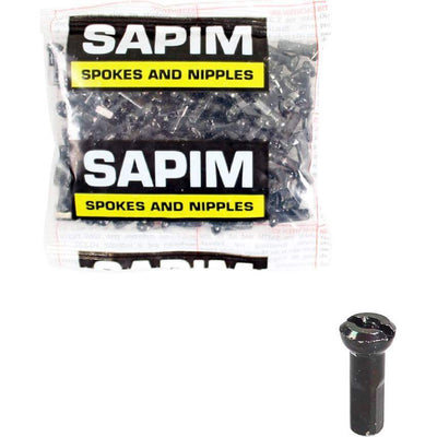 Sapim Spaak Nipple SP14 Black Bag (100 piezas)