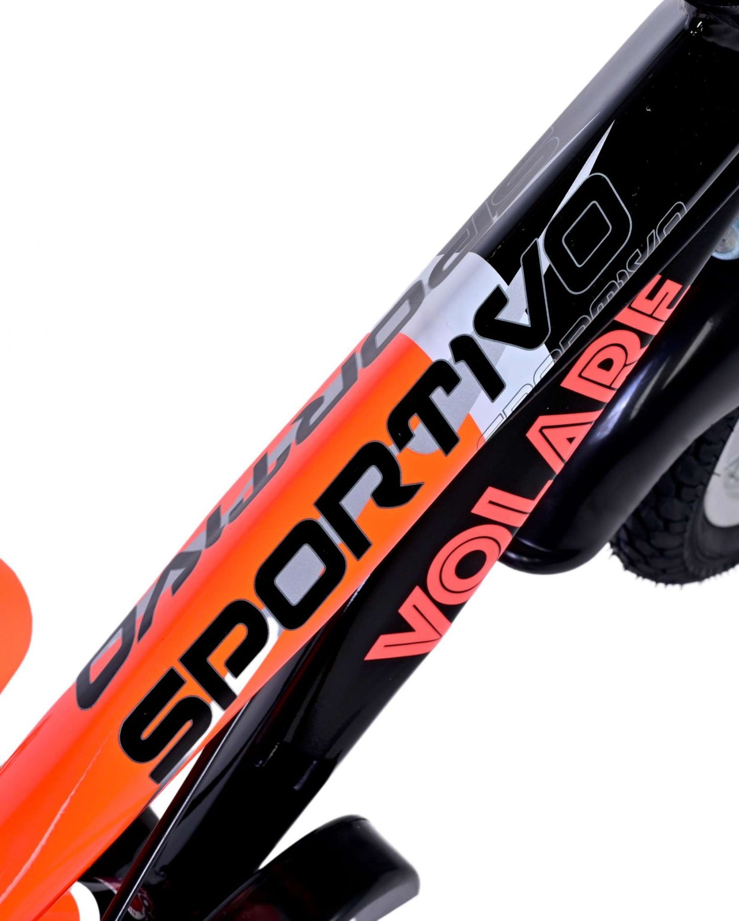 Bicicleta para niños Volare Sportivo - Niños - 14 pulgadas - Neon Oranje Black - Dos frenos de mano