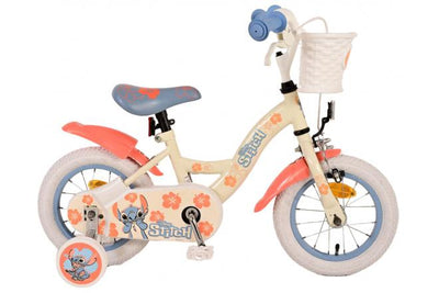 Bike per bambini Disney Stitch - Girls - 12 pollici - Cream Coral Blue