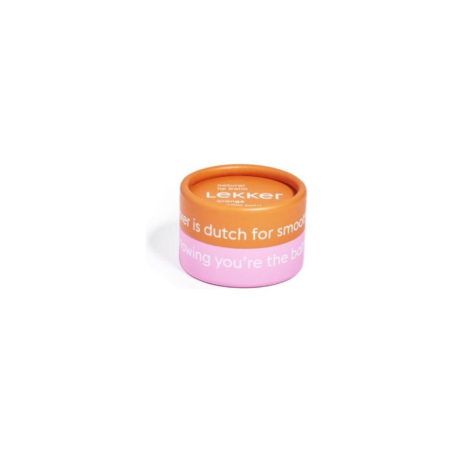 El remolino de vainilla de color naranja del bálsamo de labios de Lekker Company
