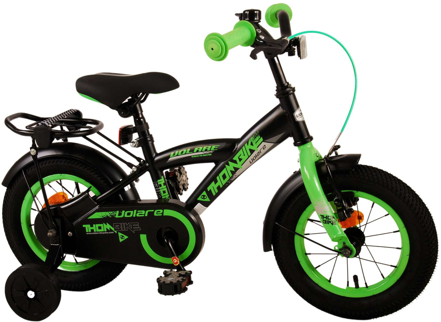 Volare Thombike Bicicleta para niños - Niños - 12 pulgadas - Black Green