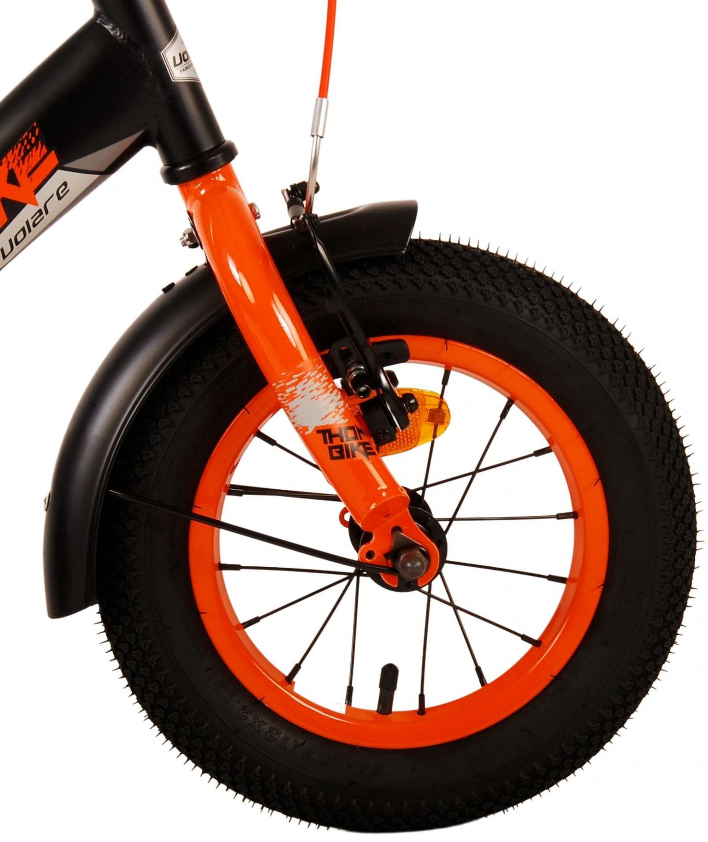 Volare Thombike Bicicleta para niños - Niños - 12 pulgadas - Naranja negra