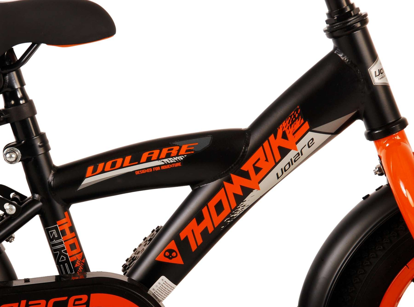 Volare Thombike Bicicleta para niños - Niños - 12 pulgadas - Naranja negra