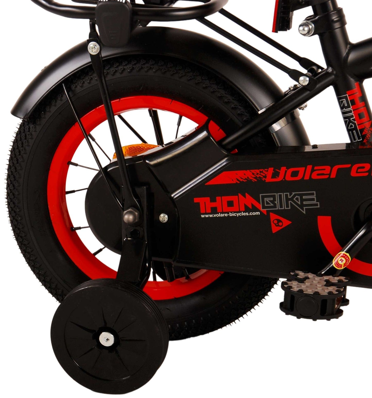 Volare Thombike Kinderfiets - Jongens - 12 inch - Zwart Rood