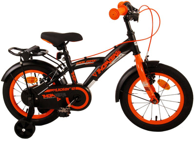 Bicycle per bambini di Vlatare Thbike - Boys - 14 pollici - Arancia nera - Freni a due mani