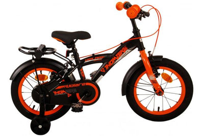 Bicycle per bambini di Vlatare Thbike - Boys - 14 pollici - Arancia nera - Freni a due mani