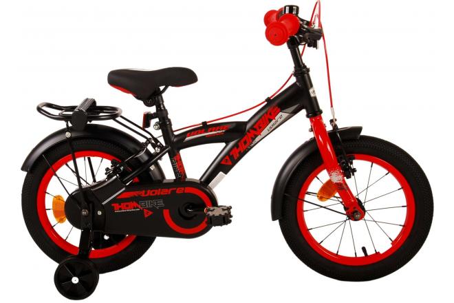 Bike per bambini Volare Thbike - Boys - 14 pollici - rosso nero - freni a due mani