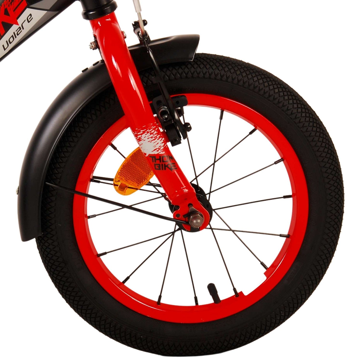 Bike per bambini Volare Thbike - Boys - 14 pollici - rosso nero - freni a due mani