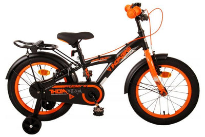 Bicycle per bambini di THUMIKE VOLARE - Ragazzi - 16 pollici - Arancia nera - Freni a due mani