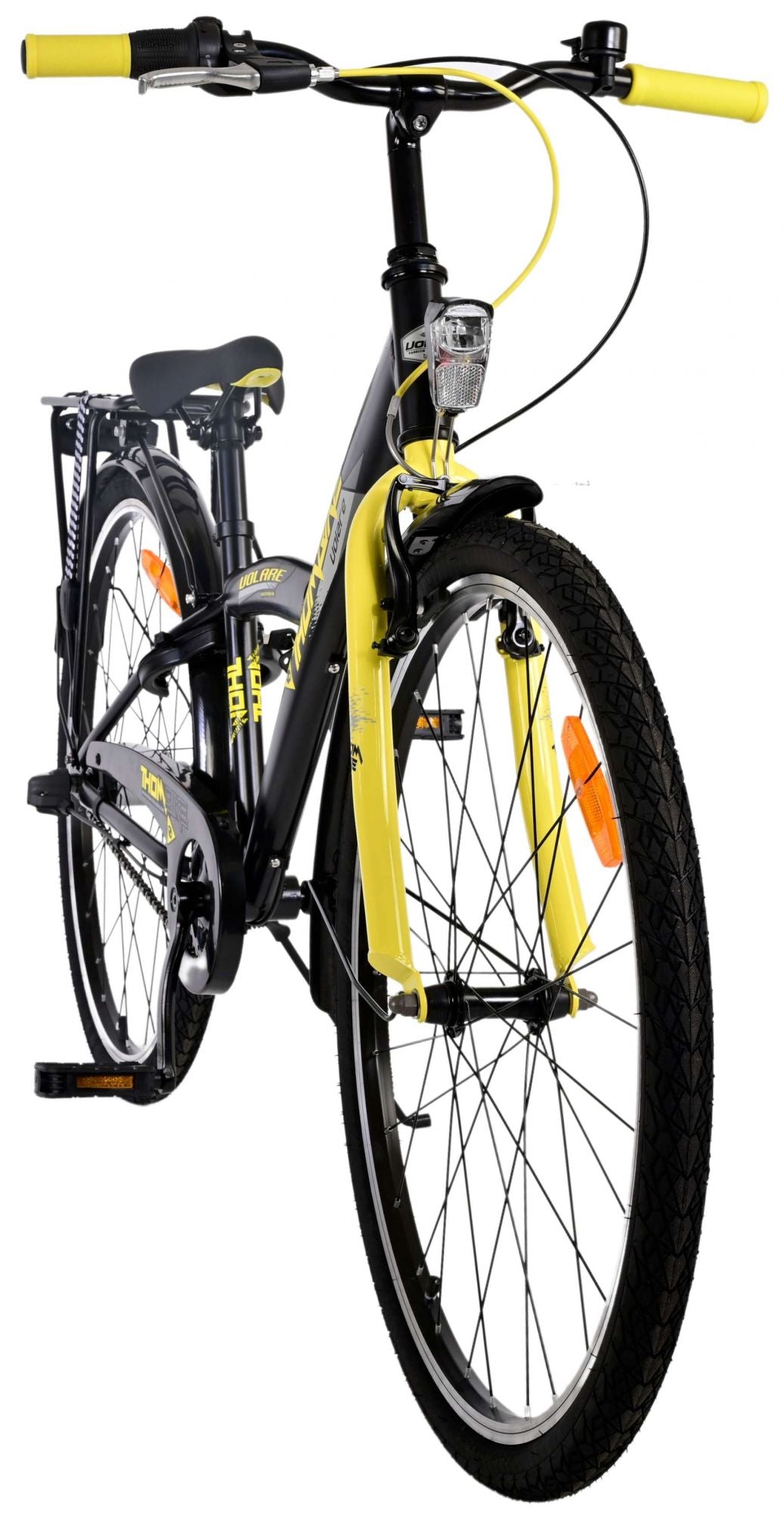 Volare Thombike Bike para niños - Niños - 26 pulgadas - Amarillo negro - 3 engranajes