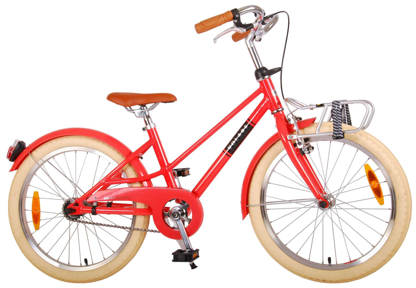 Volare Melody Bicycle para niños - Girls - 20 pulgadas - Coral Red - Colección Prime
