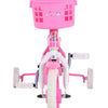 Volare Flowerie Kinderfiets - Meisjes - 10 inch - Roze Wit - Doortrapper