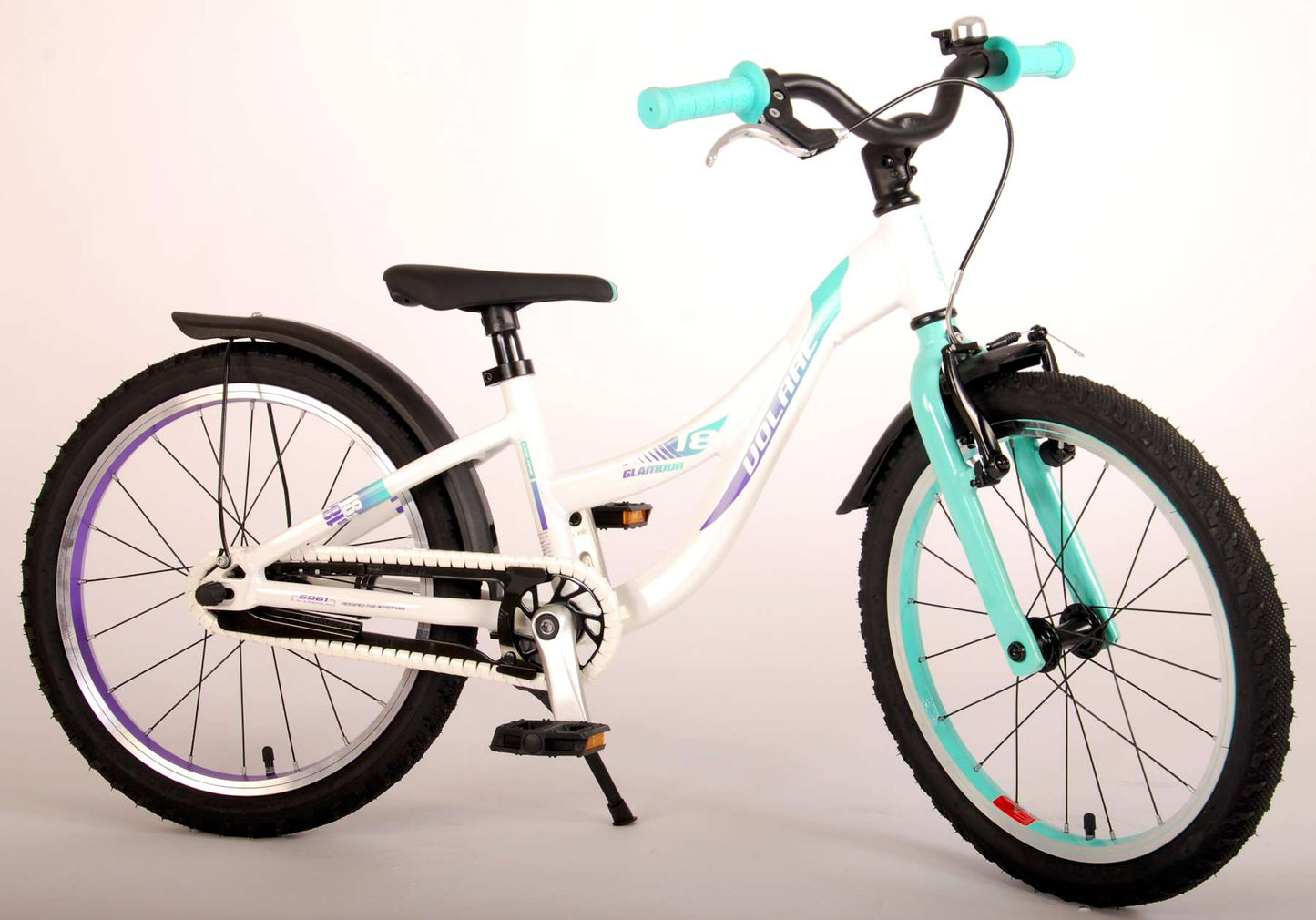 Bicycle per bambini Glamour Vlatare - Girls - 18 pollici - White Mint Green - Prime Collection