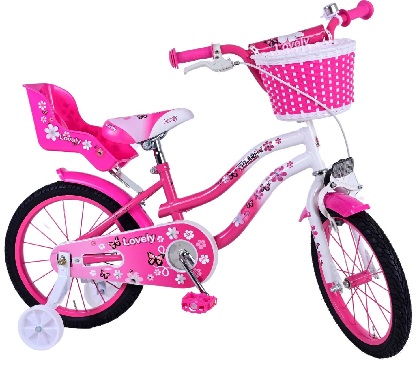 Volare Lovely Kinderfiets Meisjes 16 inch Roze Wit