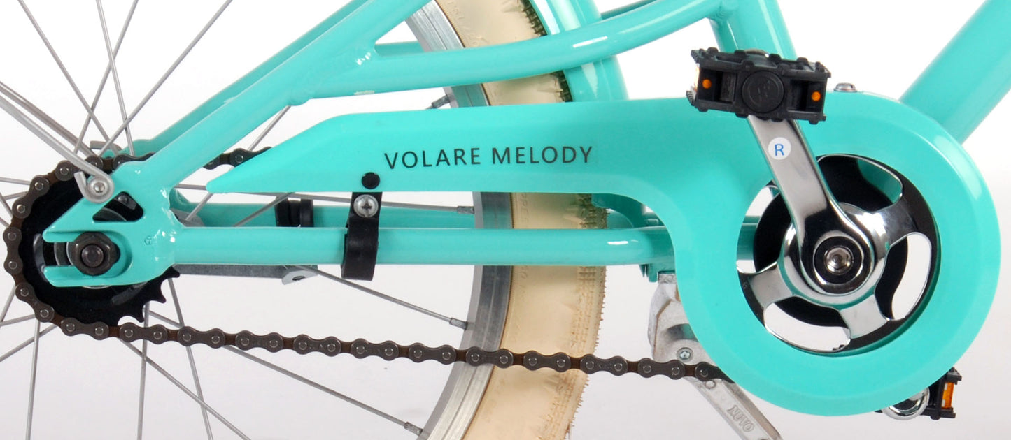 Volare Melody Bicycle para niños - Girls - 18 pulgadas - Turquesa - Colección Prime