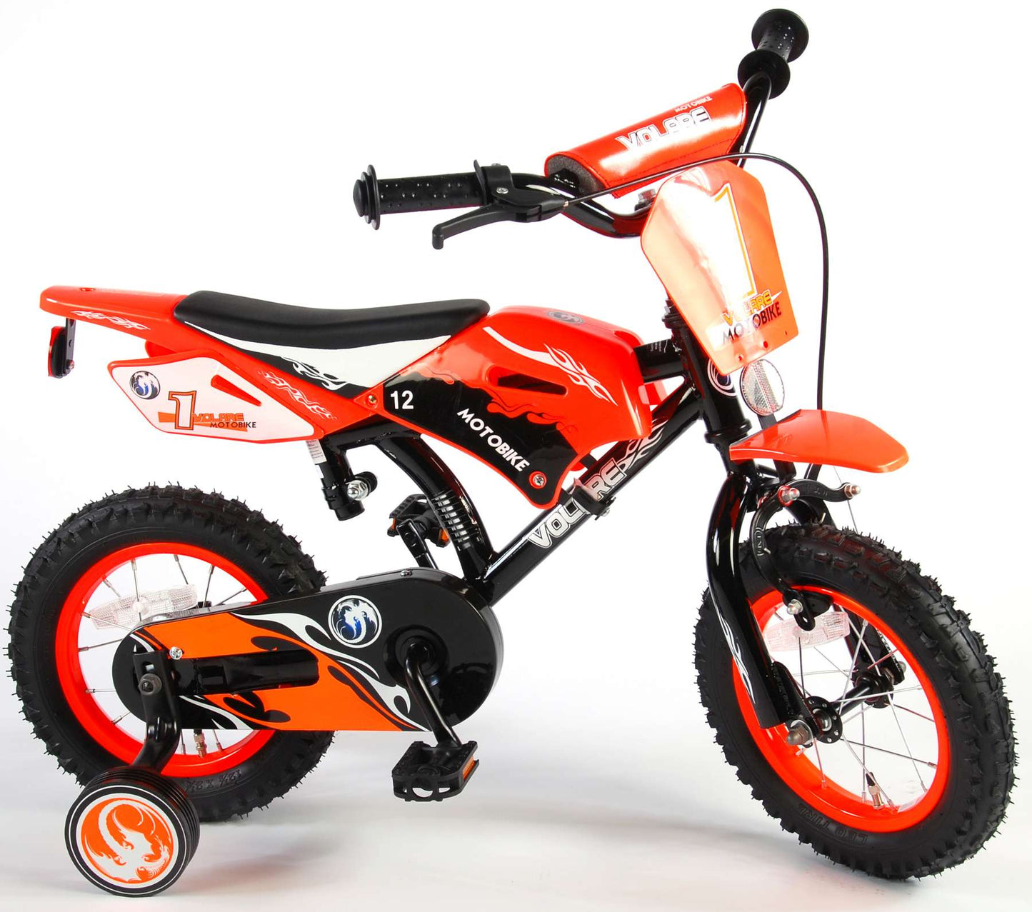 Bicicleta para niños de Motorbike de Vlare - Niños - 12 pulgadas - Naranja - 95% ensamblado
