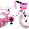 Bicicleta para niños Volare Rose - Niñas - 14 pulgadas - Blanco rosa - 95% ensamblado