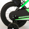 Bicicleta para niños Volare Sportivo - Niños - 12 pulgadas - Neon verde negro - Dos frenos de mano - 95% ensamblados