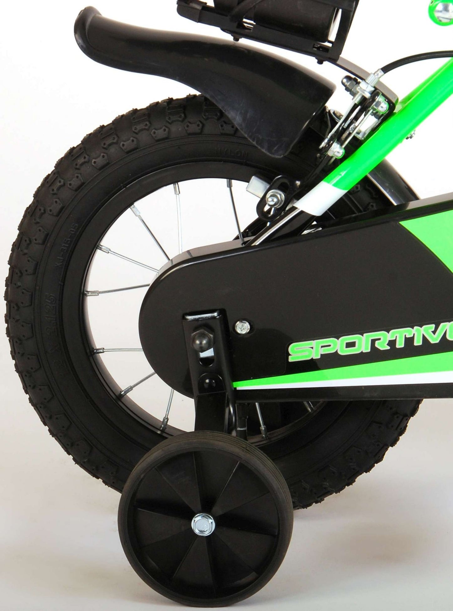 Bicycle per bambini Sports Stirare - Boys - 12 pollici - Neon Green Black - Frani a due mani - 95% assemblato