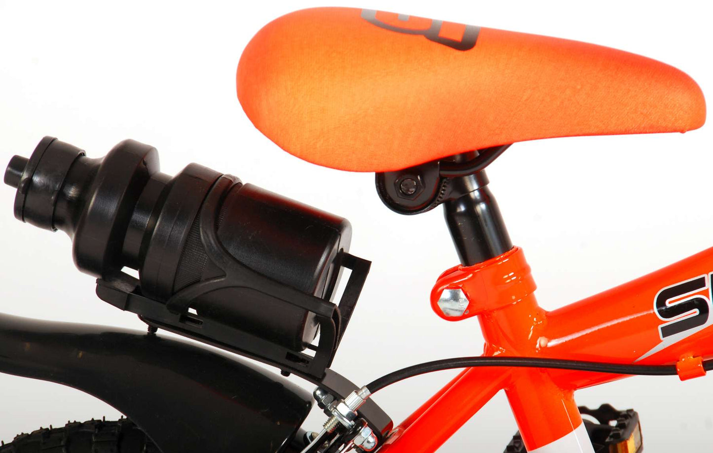 Bicycle per bambini Sports Stirare - Boys - 12 pollici - Neon Oranje Black - Freni a due mani - 95% assemblato