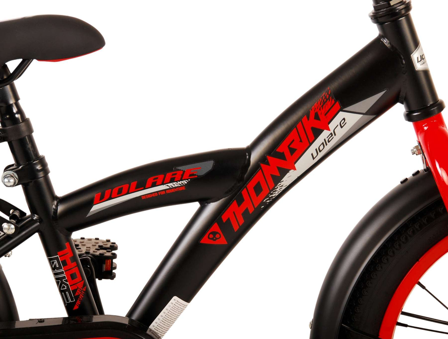 Volare Thombike Bicicleta para niños - Niños - 16 pulgadas - Rojo negro