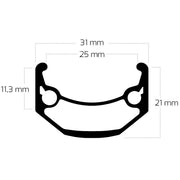 Rim 28 (622) Bigbull 36 14 black silver side - afbeelding 2