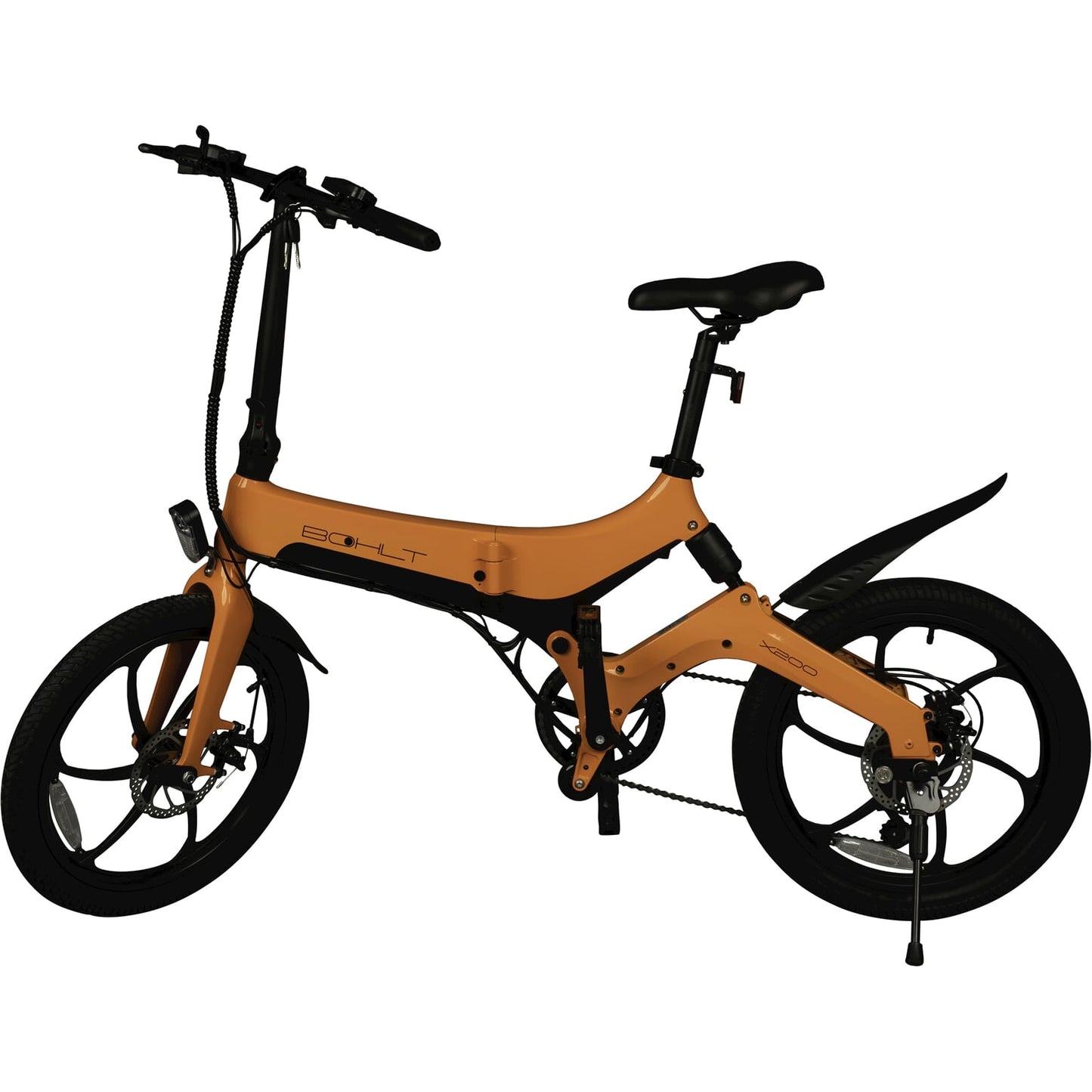 Bici pieghevole elettrica bohlt x200 arancione