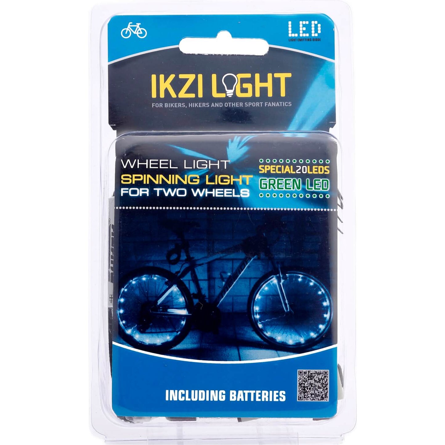 Wielverlichting IKZI voor 2 wielen - groene leds
