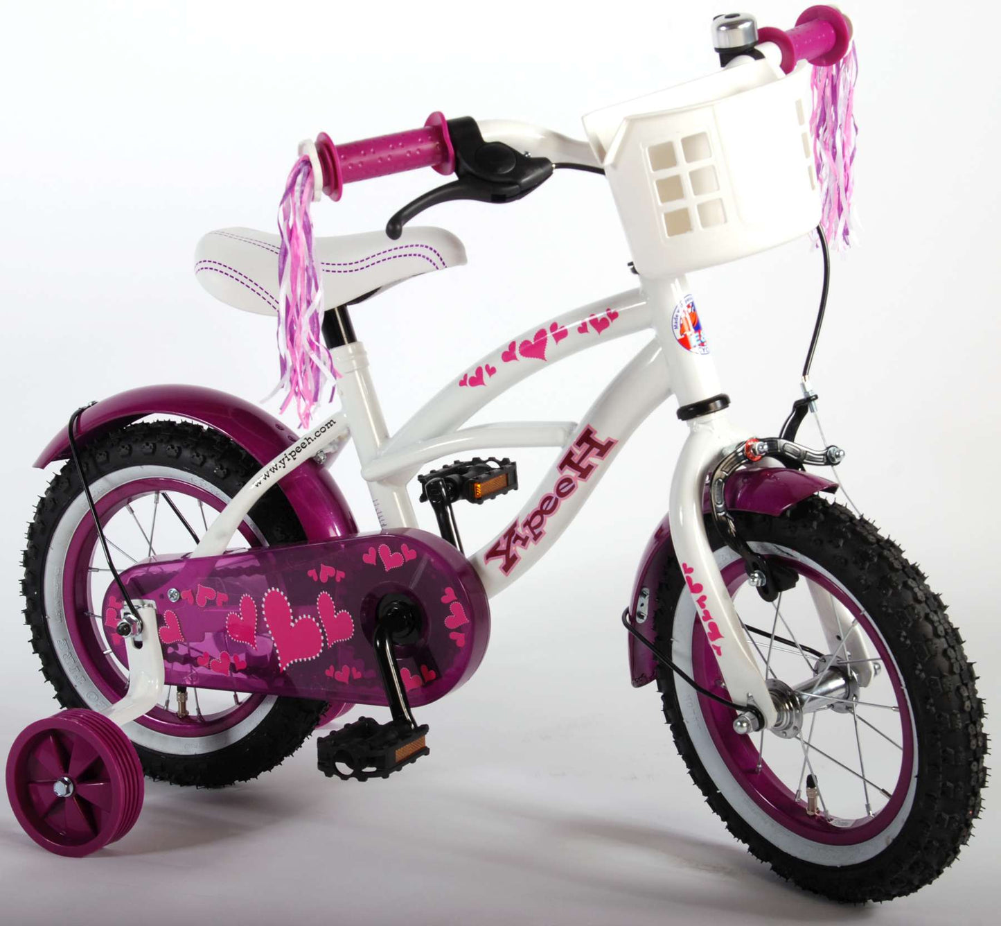 Bike per bambini Vlatar Heart Cruiser - Girls - 12 pollici - Purpola bianca