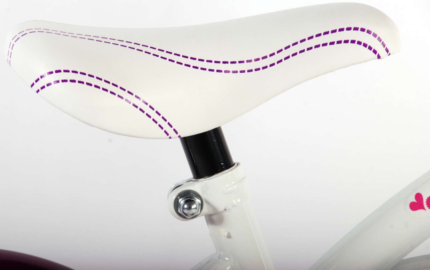 Volare Heart Cruiser Bike para niños - Niñas - 12 pulgadas - Púrpura Blanca
