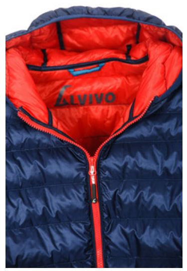Alvivo Outdoorjas Glasgow heren nylon blauw rood maat XS