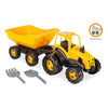 Pilsan Tractor con rimorchio giallo nero 4 pezzi