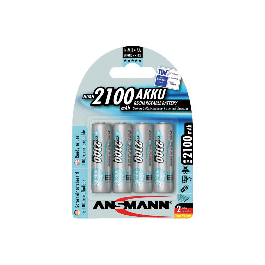 Andsmann baterías NIMH Batería Mignon AA 2100 mAh 4 piezas