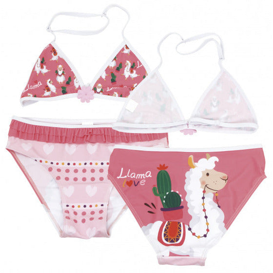 ARDITEX Bikini Llama Triangle Girls Polyester Pink Dimensioni 14 anni