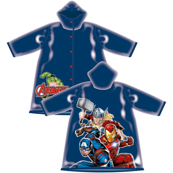 Arditex Regenjas Avengers junior PVC donkerblauw maat 4 jaar