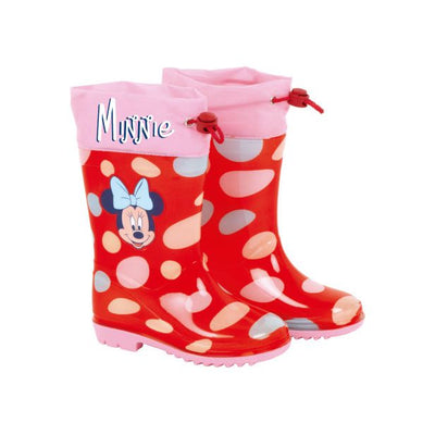 Arditex Rain Boots Minnie Girls PVC Textil Red Pink tamaño 28