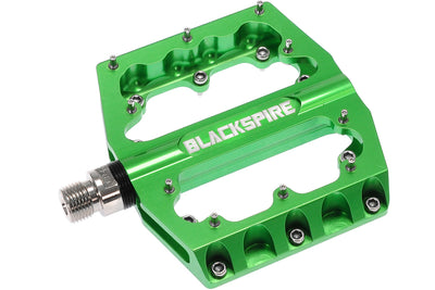 Blackspire - pedale sub 420 CNC Blackspire comprese le penne sostituibili montate verde lime
