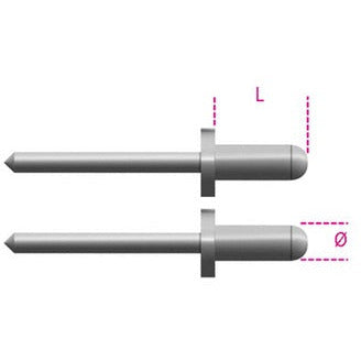 Beta 1741RV de aluminio ciego grito de uñas 2.9k (p 100)