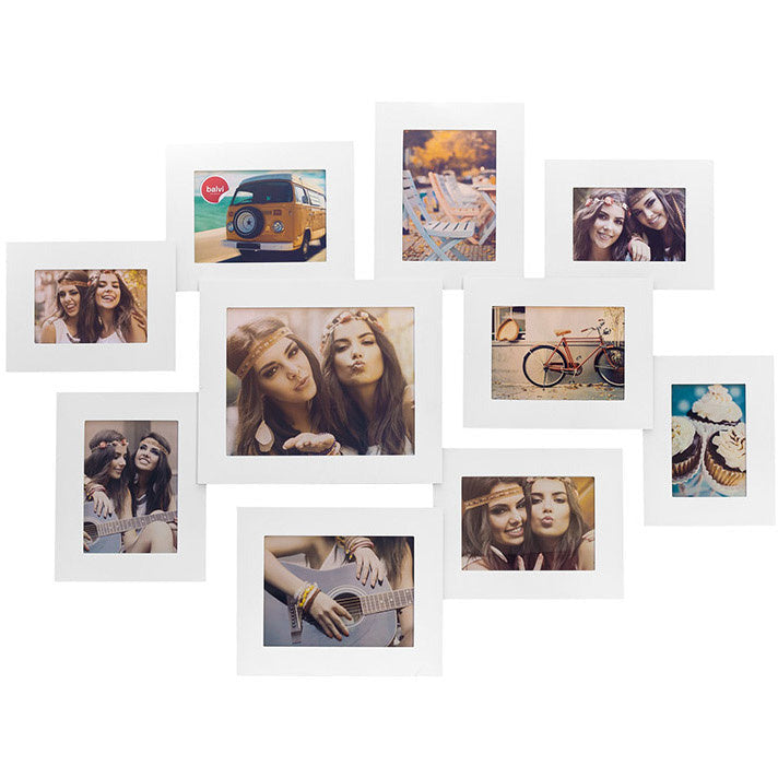 Balvi Fotolijstjes Air 75 x 99 x 1,5 cm MDF wit 10 stuks