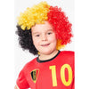 België Tricolore Belgium WK supporterspruik zwart geel rood