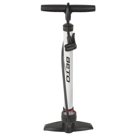 Pompa per biciclette in acciaio ad alta pressione bianco 11 bar