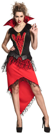Boland Blood Bloodsty Queen Costume Ladies Red Black Size 44 46 (L)